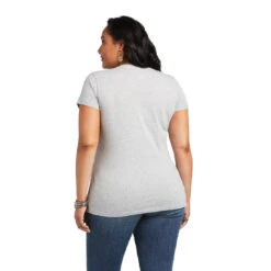 Tee Shirt Ariat Real Logo Script Classic Fit Heather Grey Sp22 Ladies -Ride Strong Shop Ariat Tee Real Logo Script Classic Fit Heather Grey Sp22 Ladies 6