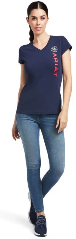 Tee Shirt Ariat Vertical Logo Navy Sp22 Ladies 7 Tee Shirt Ariat Vertical Logo Navy Sp22 Ladies -Ride Strong Shop Ariat Tee Shirt Vertical Logo Navy Sp22 Ladies 2 ee622344 5edc 4b15 a8fb 1514a54cd112