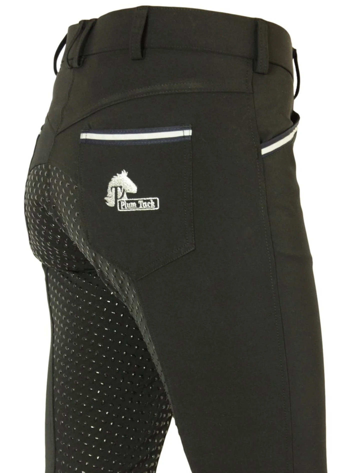 CoolMax Jodhpurs In Sizes 6 To 28, In Black With Silicone Seat Grip 5 CoolMax Jodhpurs In Sizes 6 To 28, In Black With Silicone Seat Grip - Image 3