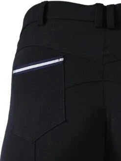 CoolMax Black Breeches In Sizes 6 To 28 - With Silicone Seat Grip -Ride Strong Shop Black summer breeches pocket detail