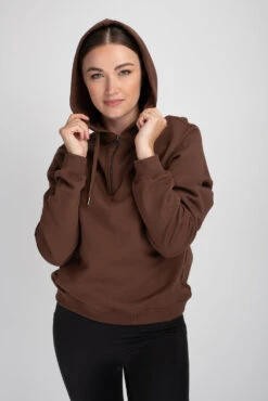 Mochara Half Zip Hoodie -Ride Strong Shop Chocolatehoodie3 1000x f2878d80 98be 4feb a068 c8e0b5e8a037