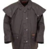 Oilskin Outback Short Coat Brown 2 Oilskin Outback Short Coat Brown -Ride Strong Shop Outback Oilskin Short Coat Brown