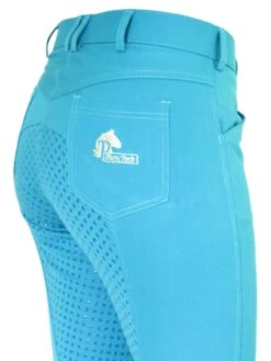 Micro Woven Cotton Blend Jodhpurs In Turquoise - Final Runout, Last Sizes