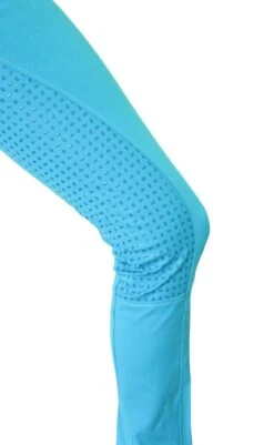 Micro Woven Cotton Blend Jodhpurs In Turquoise - Final Runout, Last Sizes -Ride Strong Shop Turquoise Cotton Micro Woven Jods 6
