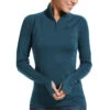 Eurasian Teal Ladies' Ariat Top Lowell 2.0 1/4 Zip W22 Baselayer -Ride Strong Shop Zz Ariat Top Lowell 2 0 14 Zip W22 Baselayer Eurasian Teal Ladies