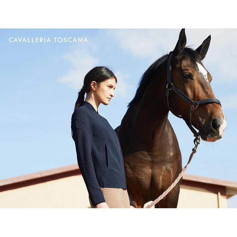 Cavalleria Toscana Embossed Jersey Jacket - Contrast Stripe 4 Cavalleria Toscana Embossed Jersey Jacket - Contrast Stripe - Image 2