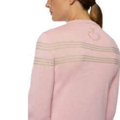 Cavalleria Toscana Striped Merino Crew Knit -Ride Strong Shop cavalleria toscana striped merino crew knit trailrace equestrian outfitters 3