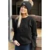 HLH Equestrian Apparel Emboss Crew Sweater In Black -Ride Strong Shop hlh equestrian apparel emboss crew sweater in black southern sport horses