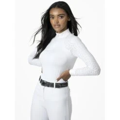 LeMieux Olivia Long Sleeve Show Shirt -Ride Strong Shop lm oliviashowshirt white12 hr 6cb5a6e7 b155 4d13 ae67 9e427437b765