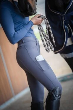 Grey Mia Phone Pocket Breech By QJ Riding Wear -Ride Strong Shop mia cd05c2d8 4093 4ae2 916b 8e7db4ff9e12